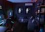 design 3d isometric gaming room, streaming room, interior design and study room